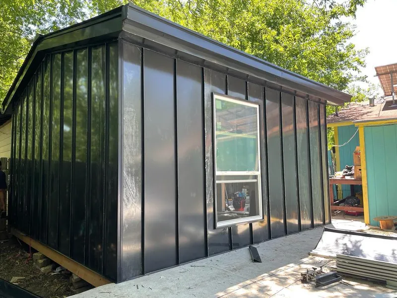 Black standing seam metal wall panels for Metal Roof Installation in Dowagiac